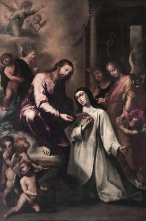 Desposorios místicos de Santa Catalina de Siena,  de Sebastián de Llanos Valdés