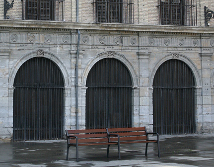 Composicion fotográfica de los arcos, con green man incorporado