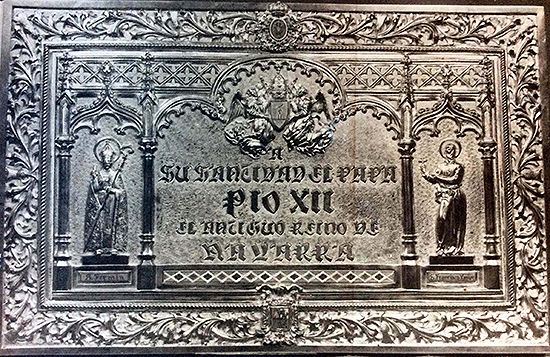 Portada del original en plata (Talleres de Arte)