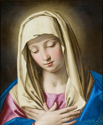 Sassoferrato, "Virgen orante", Sacristía mayor, Catedral de Pamplona 