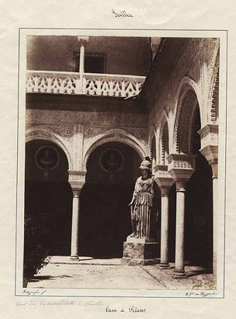 FRANCISCO DE LEYGONIER, Sevilla. Casa Pilatos (c. 1852) Papel a la sal a partir de negativo en papel a la sal encerado