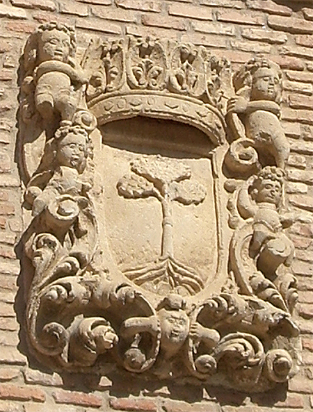 El escudo de armas de la villa de Larraga fue concedido por los reyes Juan de Albret y Catalina en 1507