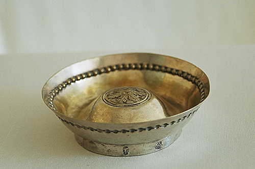 Catavino, José, o Fermín, Gurrea, Santo Domingo de la Calzada (La Rioja), s. XVIII ex- s. XIX in, plata, 1 x 19,5 cm (Briones, La Rioja, Museo de la Cultura del Vino)