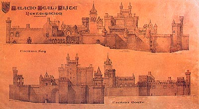 Proyecto de restauración del Palacio Real de Olite, por Javier Yárnoz, 1925