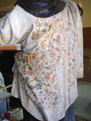 Imagen de Santa Teresa después de la limpieza