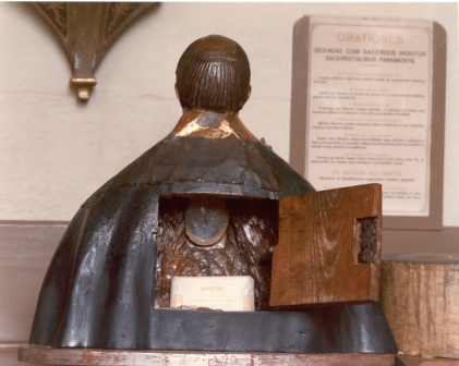 Imagen relicario de San Fermín. Portezuela posterior 