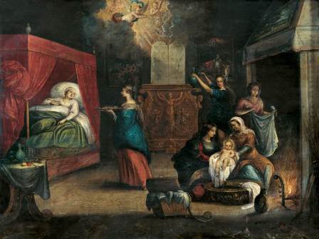 Anónimo. Nacimiento de la Virgen